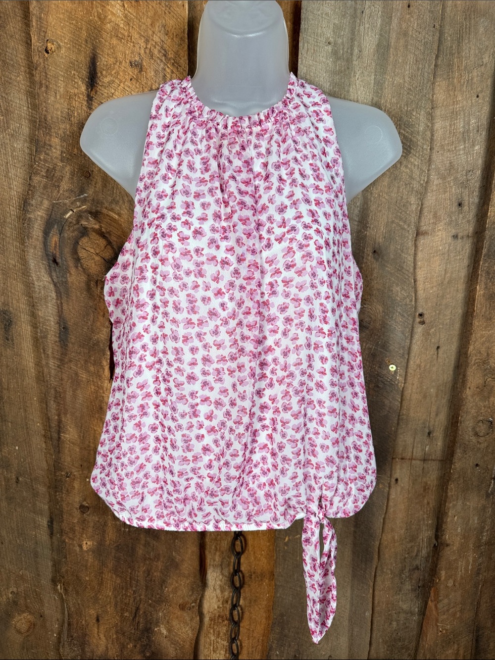 Sienna Sky Women's Pink Floral Halter Tank Top